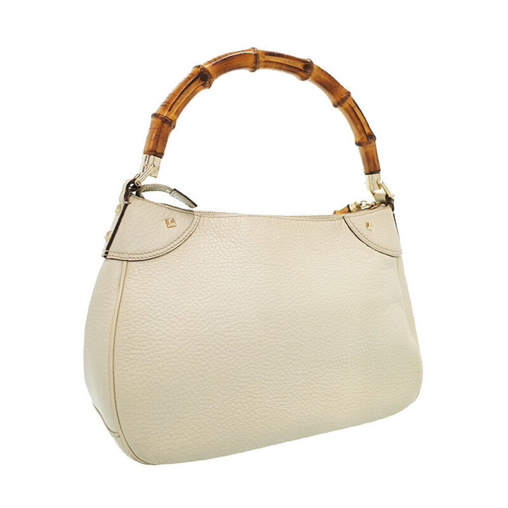 Gucci leather Daily bag handle Bamboo white top